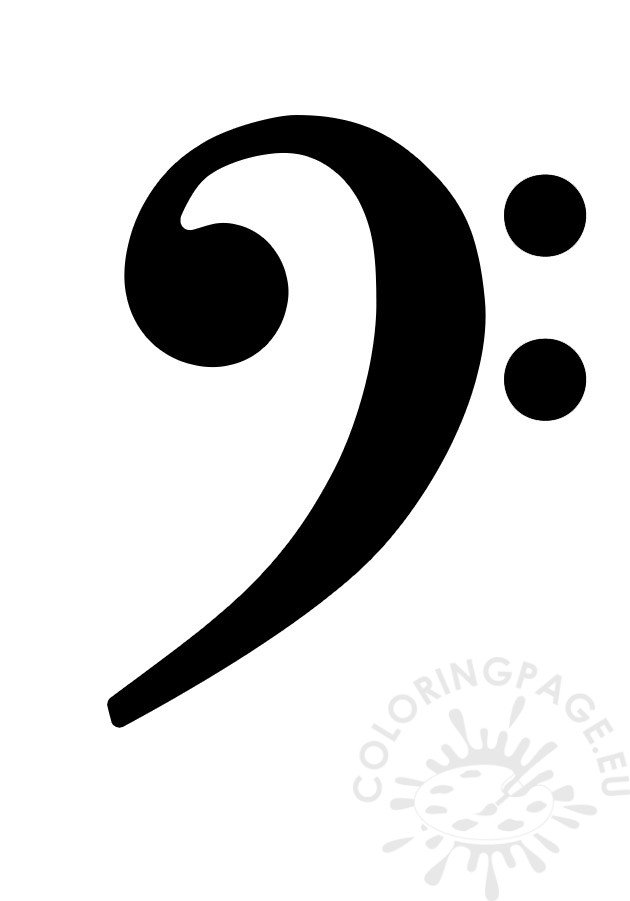 bass clef silhouette