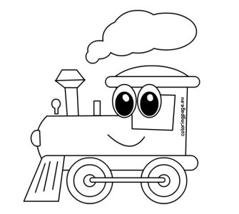 cartoon steam train