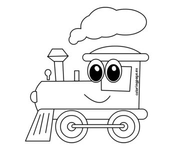 cartoon steam train