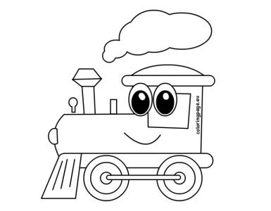 cartoon steam train