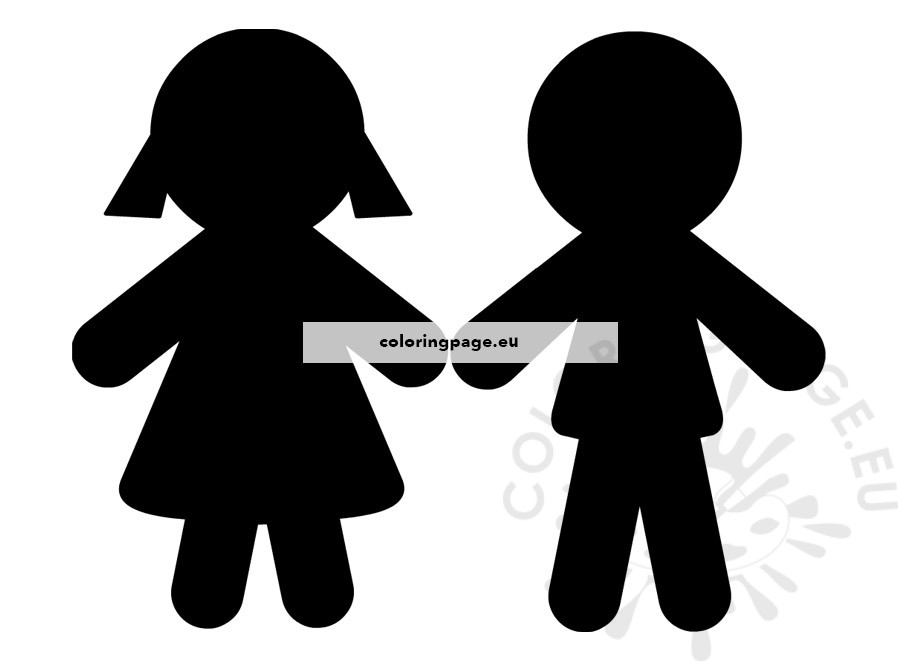 girl and boy silhouette