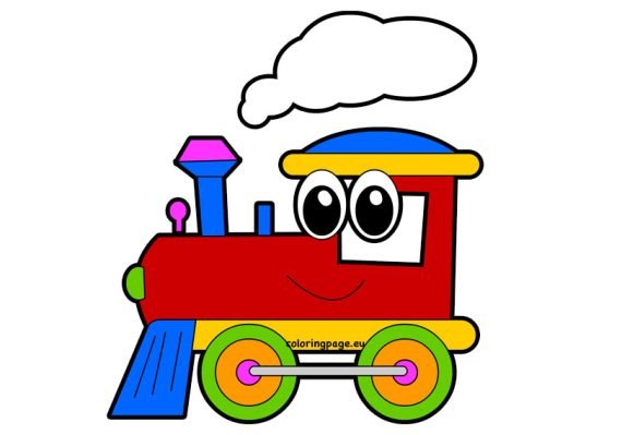 Kid toy train | Coloring Page