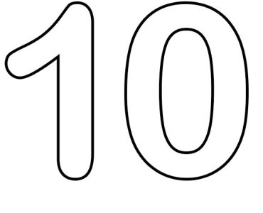 number 10 template