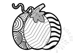 Pumpkin zentangle free printable