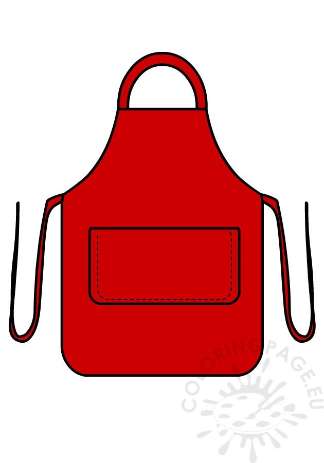 red kitchen apron