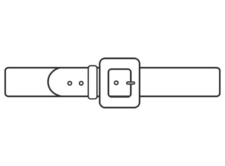 Santa belt template Coloring Page