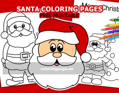 santa coloring pages