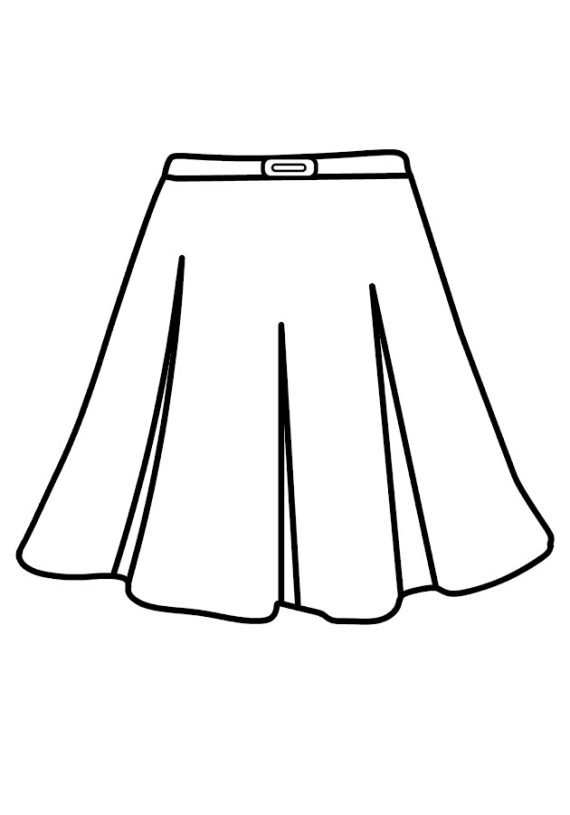 Skirt outline | Coloring Page