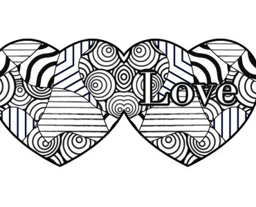 abstract heart card