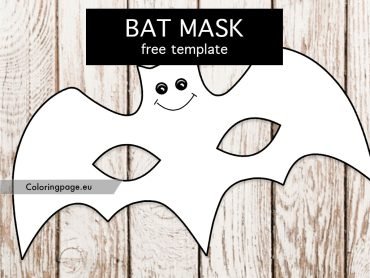 Bat mask template Coloring Page Bat mask template Coloring Page