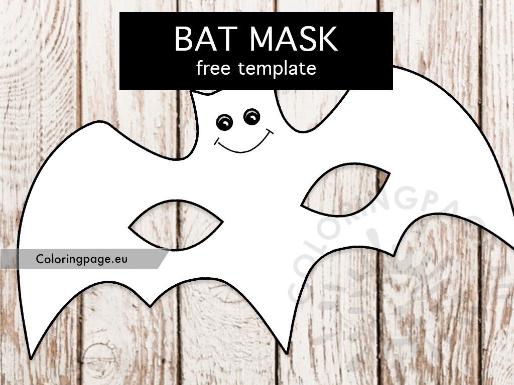 Bat Mask Template Coloring Page