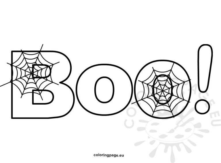 Boo coloring page free | Coloring Page