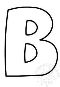 Bubble Letter B | Coloring Page