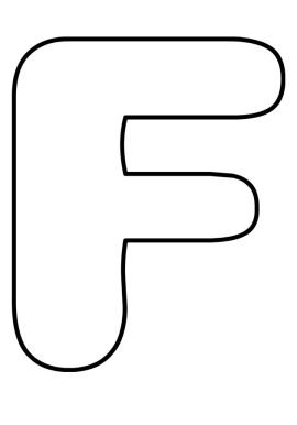 Bubble Letter F | Coloring Page