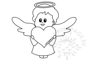 Free printable Guardian Angel | Coloring Page