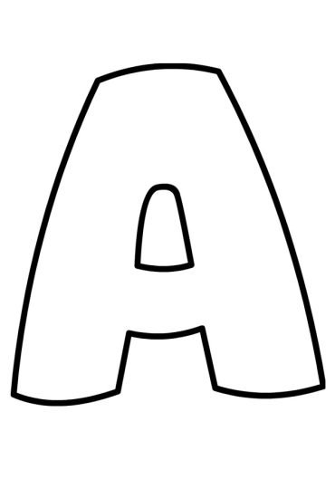 Free printable Bubble Letter A | Coloring Page