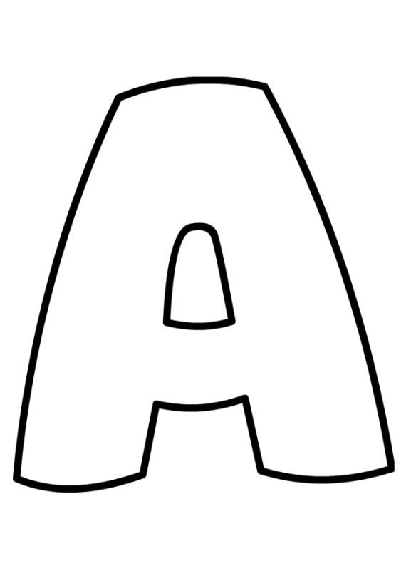 Free Printable Bubble Letter A Coloring Page