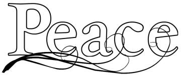 peace lettering design