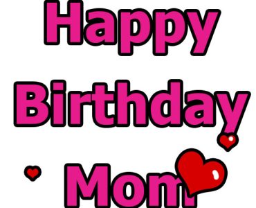 pink happy birthday mom