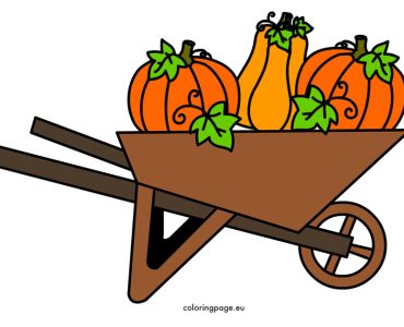 pumpkins wheelbarrow