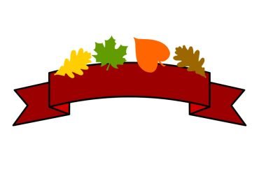 Fall Ribbon To Color Red autumn ribbon | Coloring Page