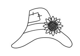 Free printable scarecrow hat | Coloring Page