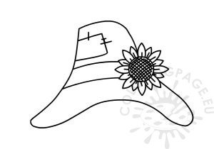 Free printable scarecrow hat | Coloring Page
