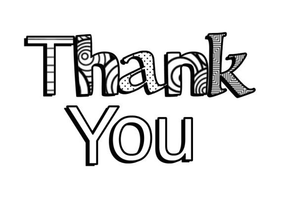 Free printable Thank You | Coloring Page