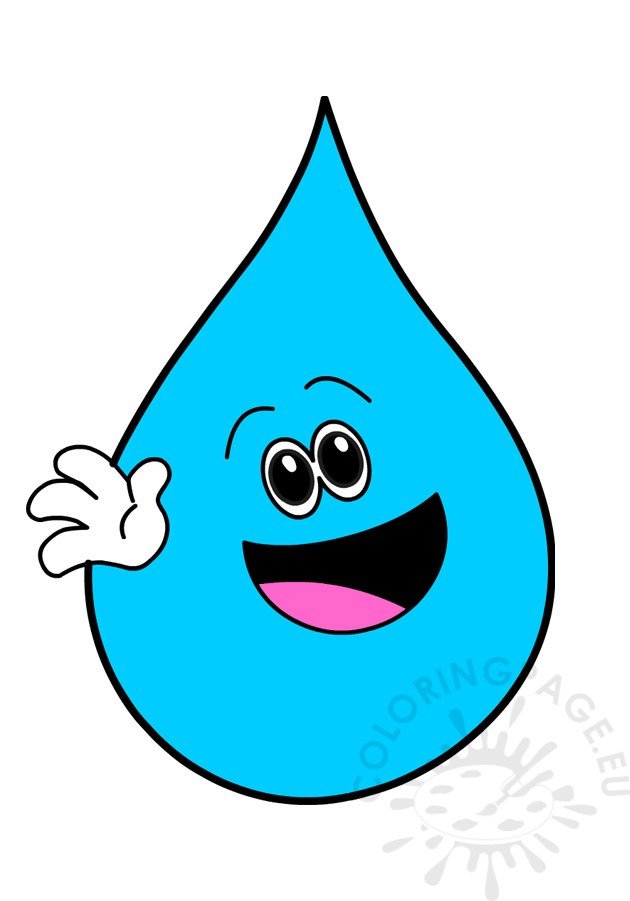 water drop character