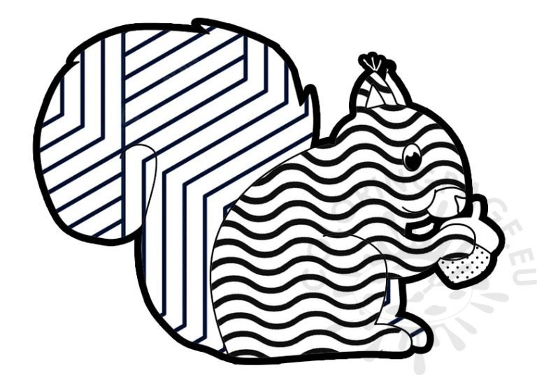 Abstract squirrel | Coloring Page