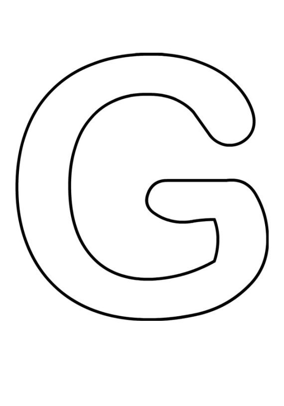 Free Bubble Letter G | Coloring Page