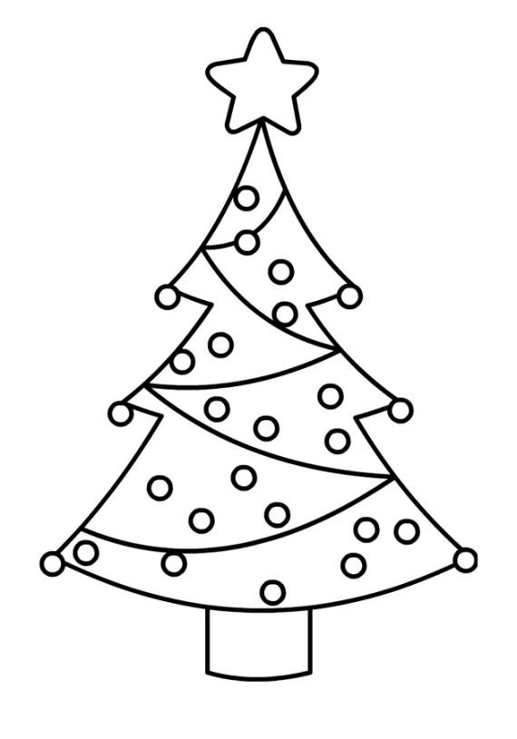 Christmas tree to color | Coloring Page