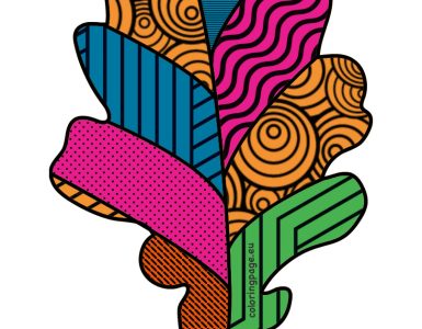 colored oak leaf