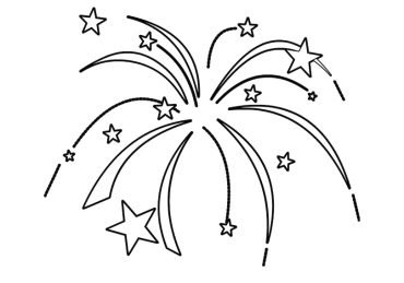 Single firework | Coloring Page