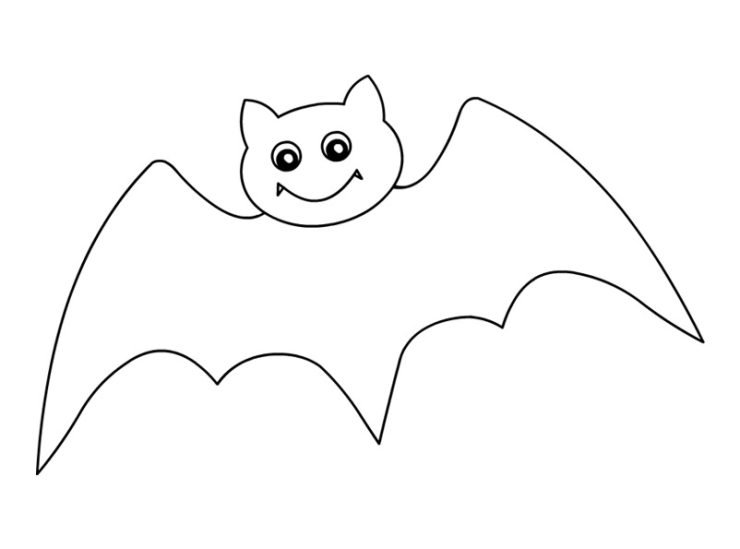 Flying Halloween bat | Coloring Page