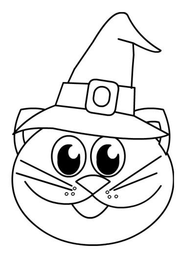 Halloween cat | Coloring Page