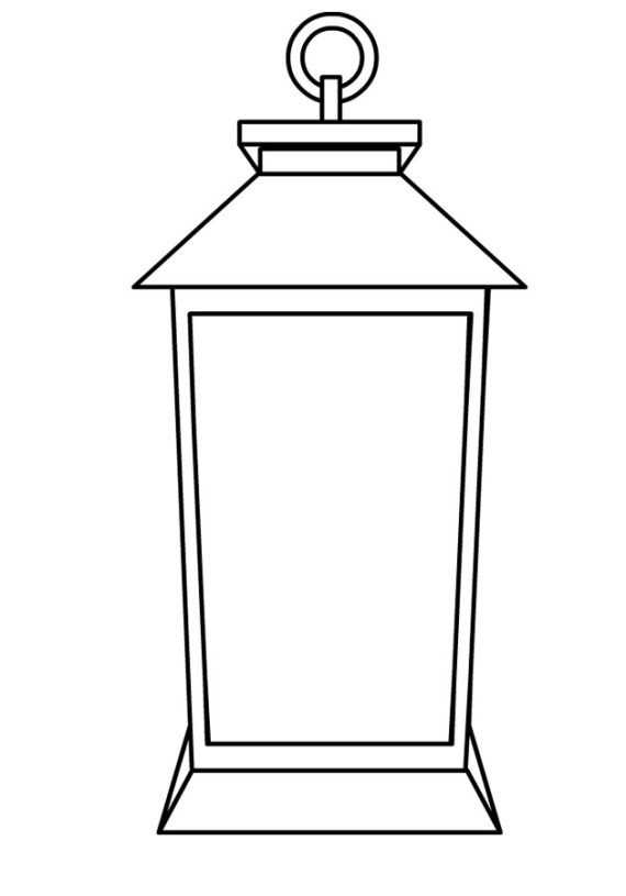 Christmas Lantern template | Coloring Page
