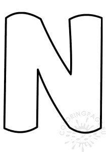 Bubble Letter N | Coloring Page