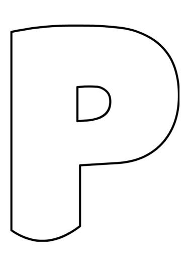 Bubble Letter P | Coloring Page