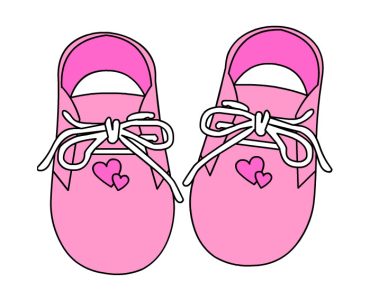 pink baby shoes