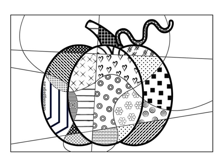 Pumpkin doodle art | Coloring Page