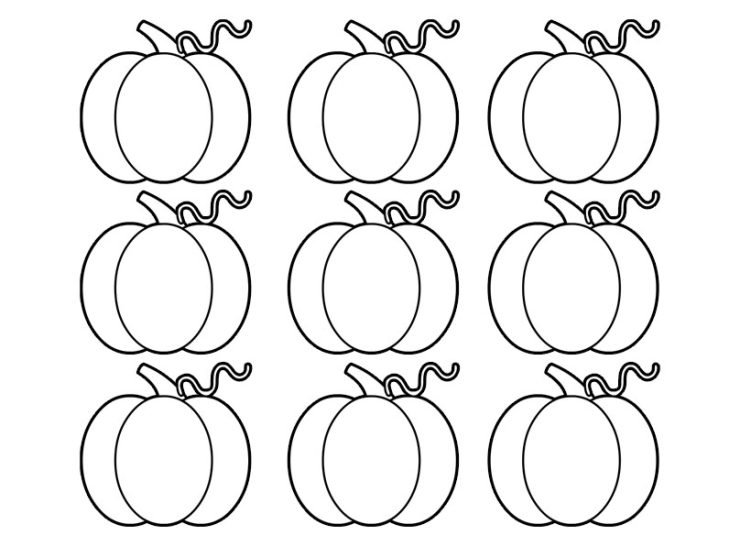 Mini pumpkins | Coloring Page