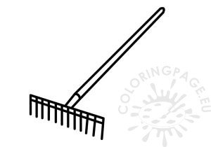 Rake outline | Coloring Page