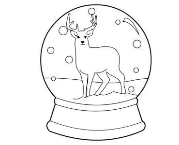 snow globe deer 1