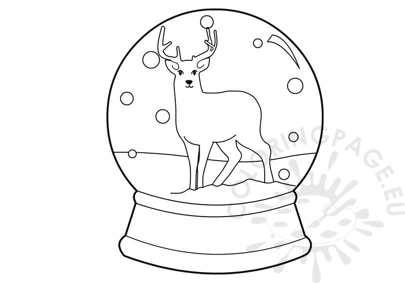 snow globe deer 1