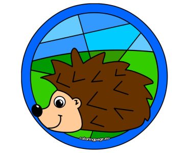 stained glass hedgehog