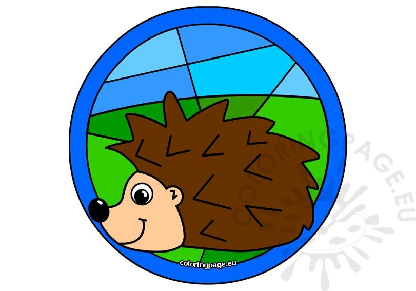 stained glass hedgehog