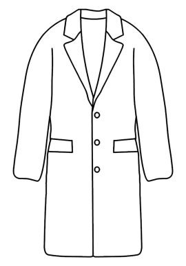 Wool coat men | Coloring Page