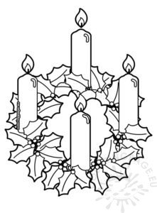 Advent Wreath | Coloring Page