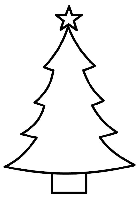 Blank Christmas Tree | Coloring Page